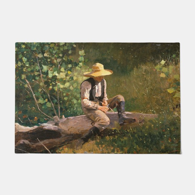 The Whittling Boy (von Winslow Homer) Fußmatte (Vorderseite)