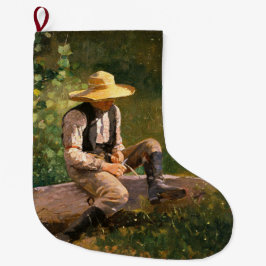 The Whittling Boy (von Winslow Homer) Großer Weihnachtsstrumpf