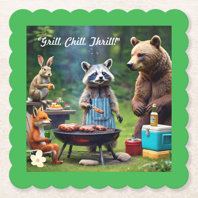 "The Wild Grill Gang" Untersetzer (Vorderseite)