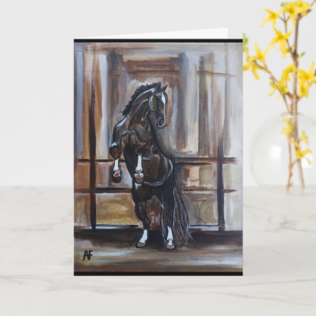 The Wild Horse Painting by Alfred Fox Karte (Gelbe Blume)