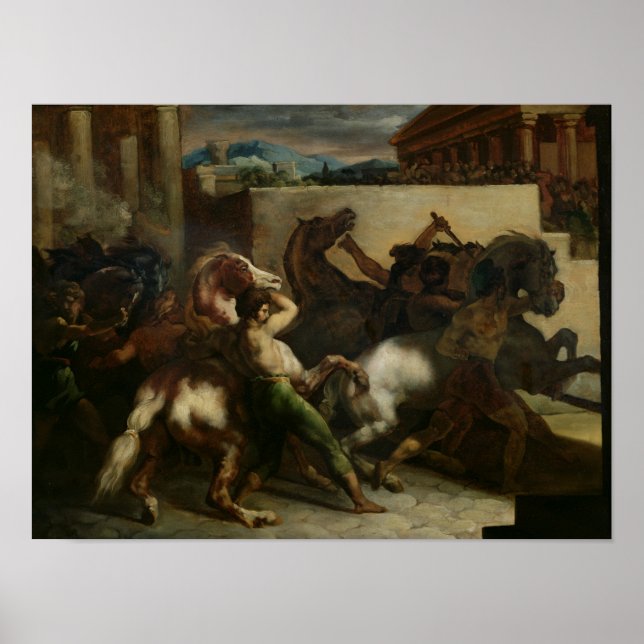 The Wild Horse Race in Rome, c.1817 Poster (Vorne)