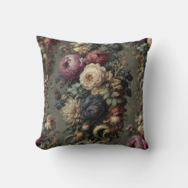 The Wild Vigil - Gothic Floral Pillow Kissen