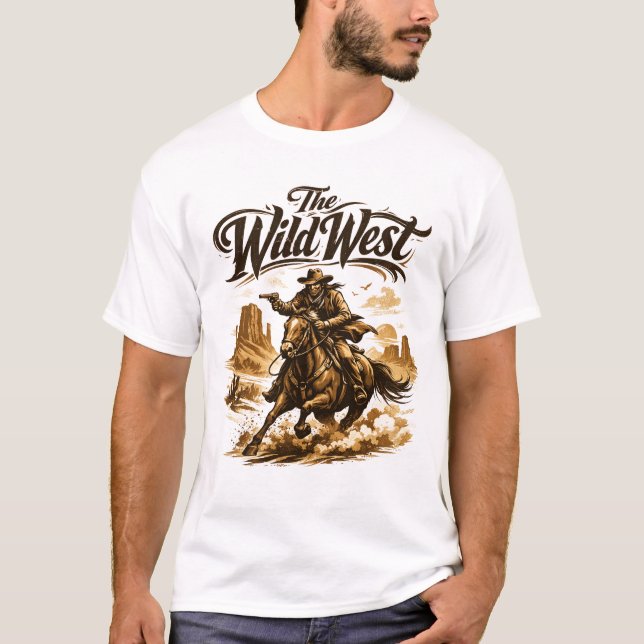The Wild West – Cowboy in Action T-Shirt (Vorderseite)