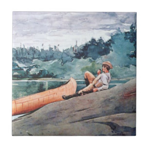 The Wilderness Guide (von Winslow Homer) Fliese