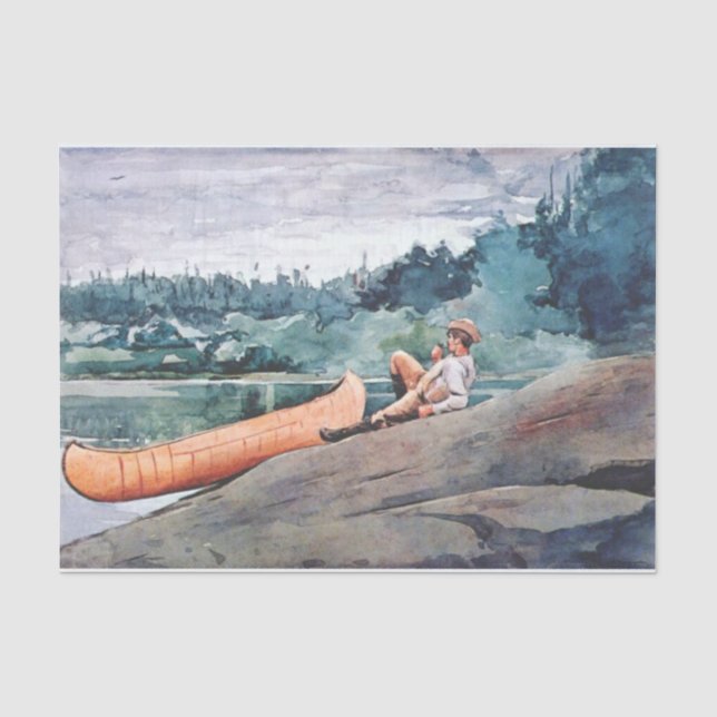 The Wilderness Guide (von Winslow Homer) Seidenpapier (Vorderseite)