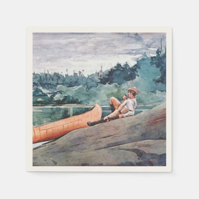 The Wilderness Guide (von Winslow Homer) Serviette (Vorderseite)