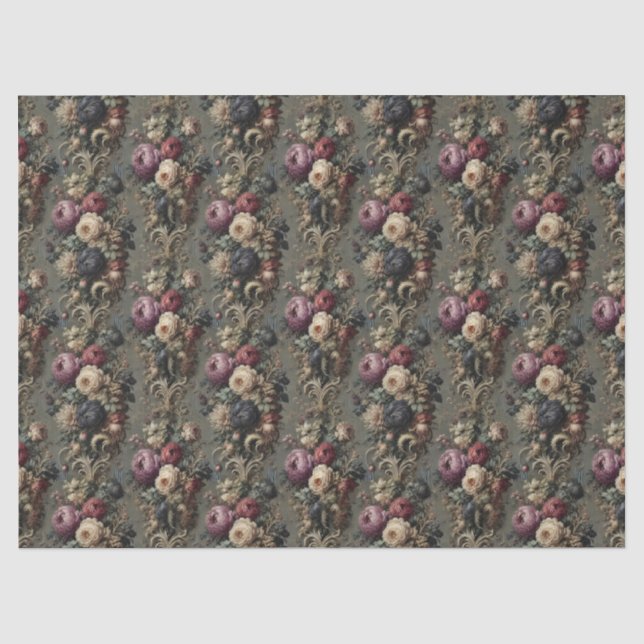The Wilted Vigil - Gothic Floral Seidenpapier (Vorderseite)