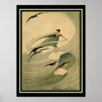The Wind Sprite Art Deco Print