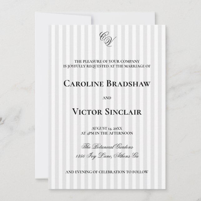 The Windsor Wedding Invitation Einladung (Vorderseite)
