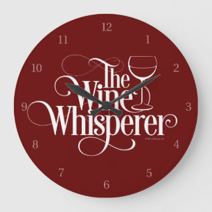 The Wine Whisperer Große Wanduhr