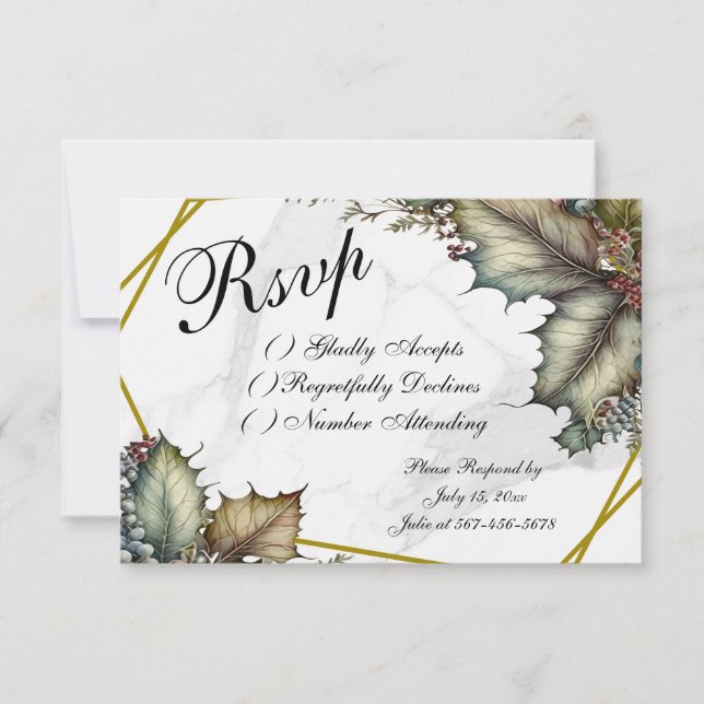 The Winery RSVP Card Karte (Vorderseite)