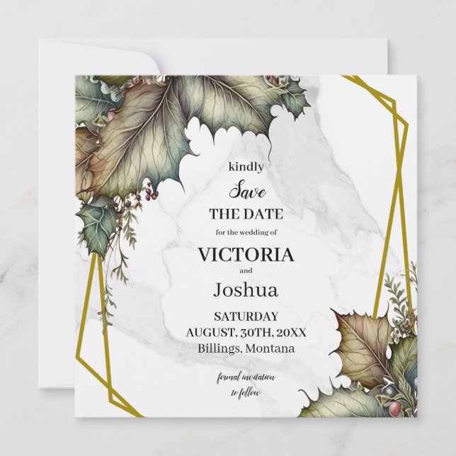 The Winery Save the Date Square Invitation card (Vorderseite)