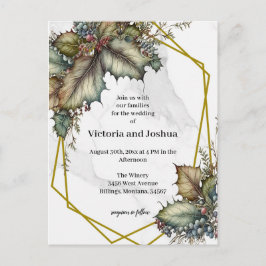 The Winery Wedding Invitation Postkarte