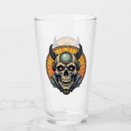 The winged skull. glas