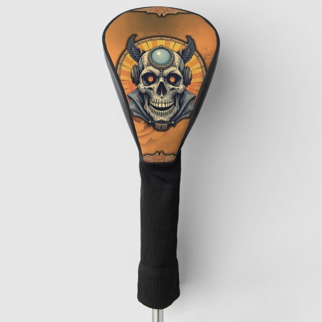 The winged skull.  golf headcover (Vorderseite)