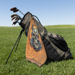 The winged skull. golfhandtuch