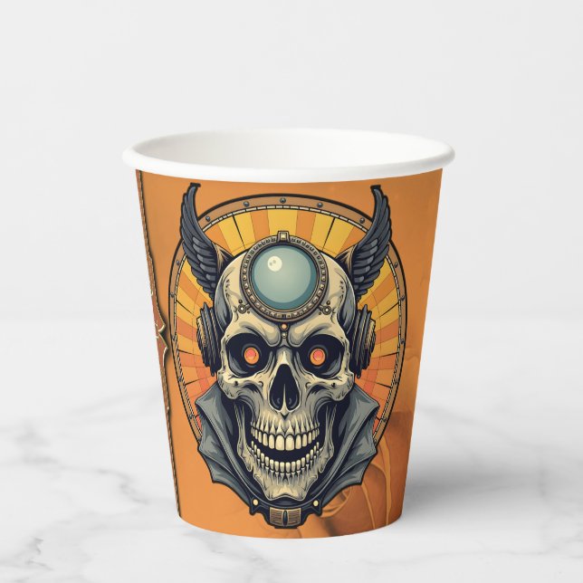 The winged skull.  pappbecher (Vorderseite)