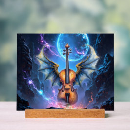 The Winged Violin of Moonlit Realms Acrylschild