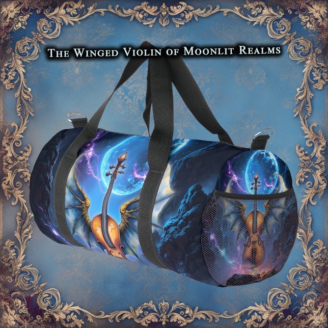 The Winged Violin of Moonlit Realms Duffle Bag (Von Creator hochgeladen)