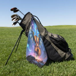 The Winged Violin of Moonlit Realms Golfhandtuch