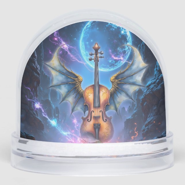 The Winged Violin of Moonlit Realms Schneekugeln (Vorderseite)