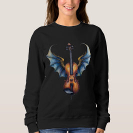 The Winged Violin of Moonlit Realms Sweatshirt