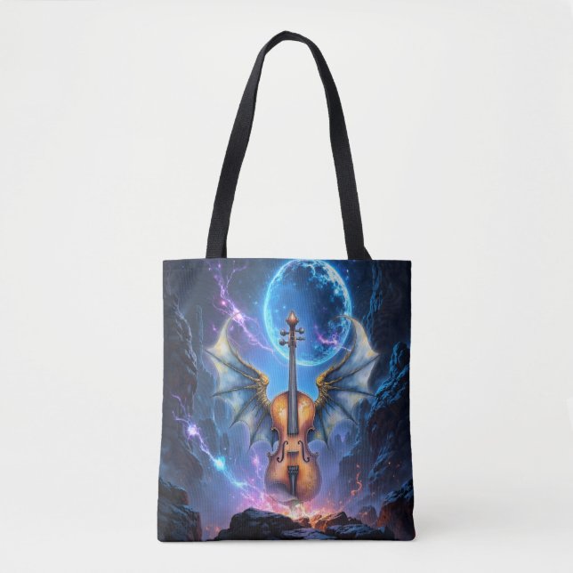 The Winged Violin of Moonlit Realms Tasche (Vorderseite)