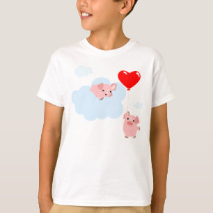 The Wings of Liebe (Cartoon Schweine) Children T - T-Shirt
