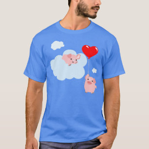 The Wings of Liebe (Niedliche Cartoon-Schweine) T  T-Shirt