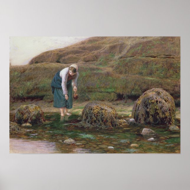 The Winkle Gatherer, 1869 Poster (Vorne)