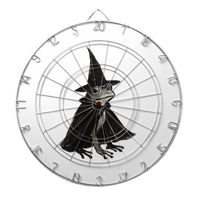The Witch Frog – Ink Brush Halloween Design on Dartscheibe (vorne)