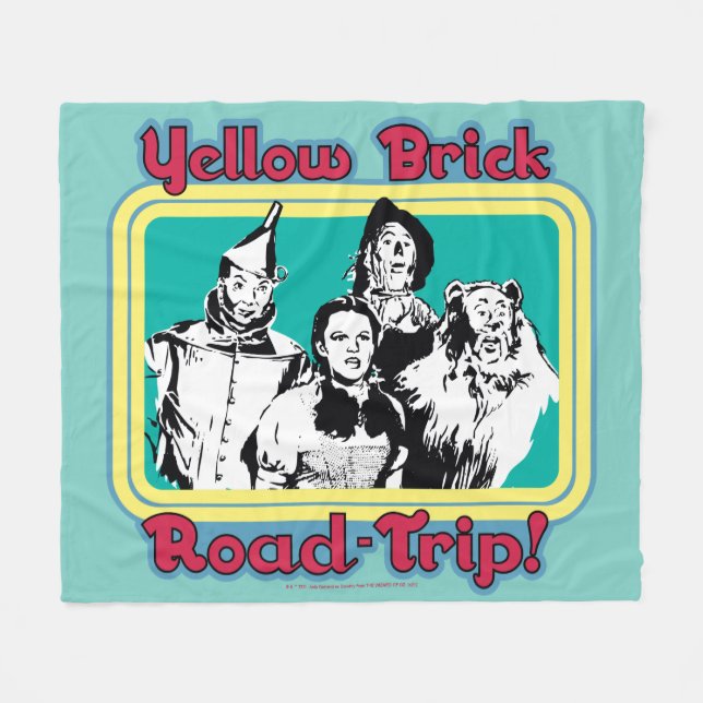 The Wizard Of Oz™ | Yellow Brick Road-Trip! Fleecedecke (Vorderseite (Horizontal))