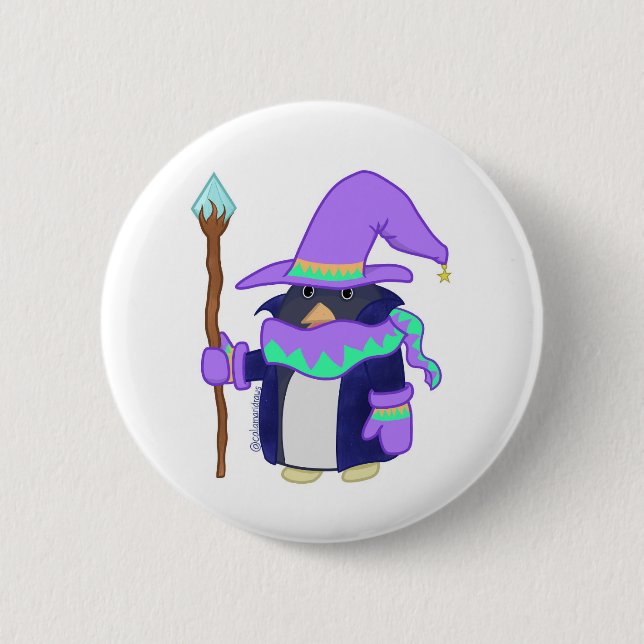The Wizard Penguin Badge Button (Vorderseite)