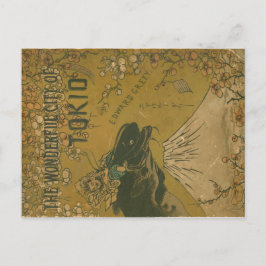 "The Wonderful City Tokio" Buchcover auf leerem Ba Postkarte