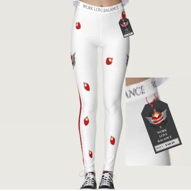 The WORK LOVE BALANCE Passion Heart and Flame Leggings (Von Creator hochgeladen)