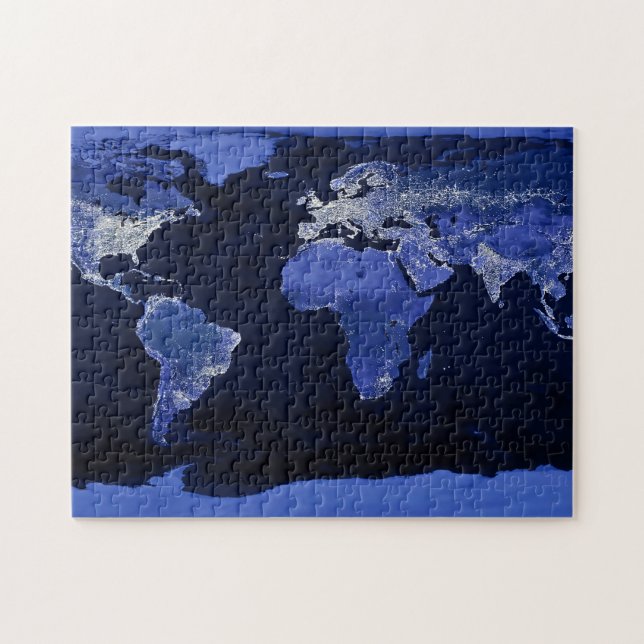 The World at Night - Map, Space (Horizontal)