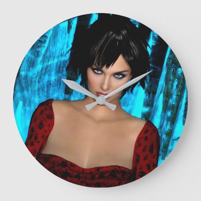 The World Behind the Eyes wall clock Große Wanduhr (Vorderseite)
