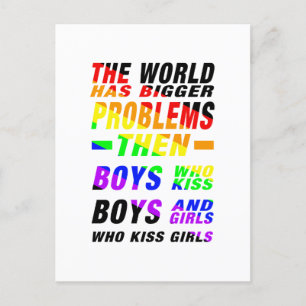 The World has bigger Problems LGBTQ+ Pride Postkarte