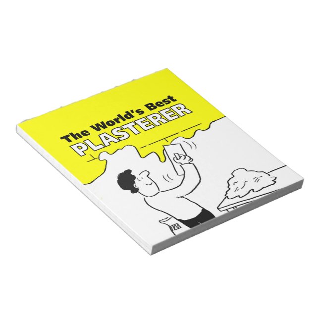 The World’s Best Plasterer Notizblock (angewinkelt)