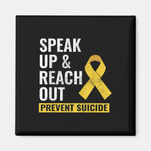 The World Suicide Prevention Awareness Day Yellow  Magnet