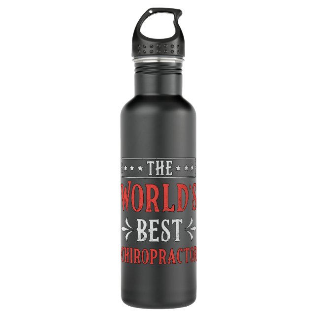The World's Best Chiropractor Spine Chiropractic Edelstahlflasche (Vorderseite)