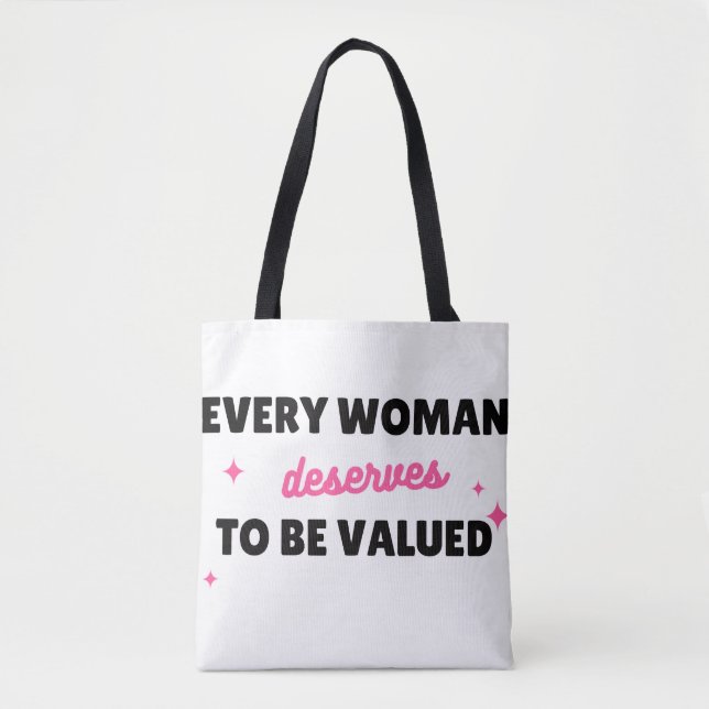 The Worth of a Woman – Tote Bag Tasche (Vorderseite)