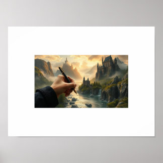 The Writer's Realm - Burgen mit Tinte & I Poster