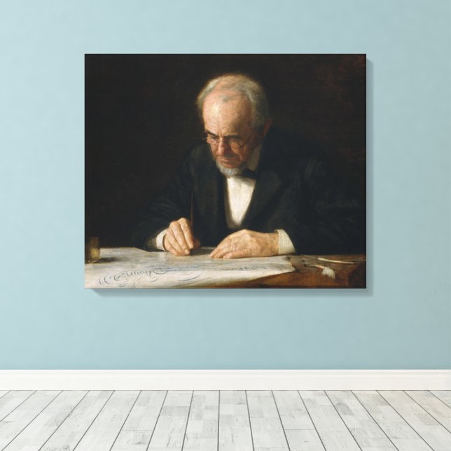 The Writing Master von Thomas Eakins Leinwanddruck (Insitu (Holzboden))
