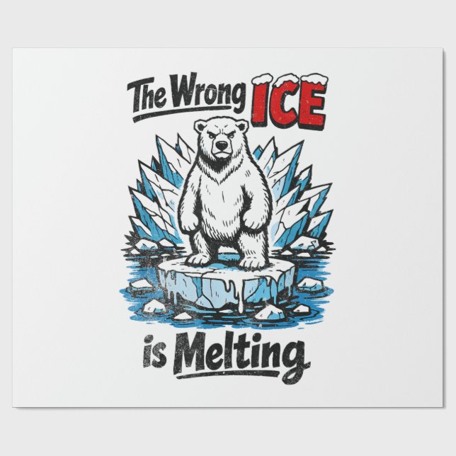The Wrong ICE is Melting Geschenkpapier (Flach)