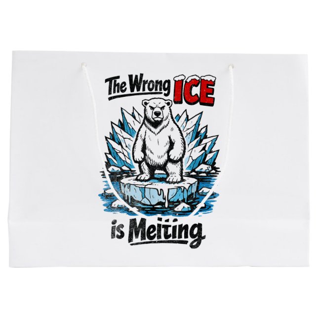 The Wrong ICE is Melting Große Geschenktüte (Rückseite)