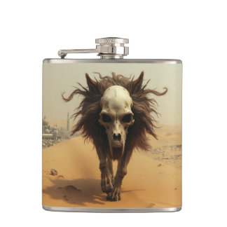 The Wulf Totemwolf Totenkopf Teufel Wüste Flachmann