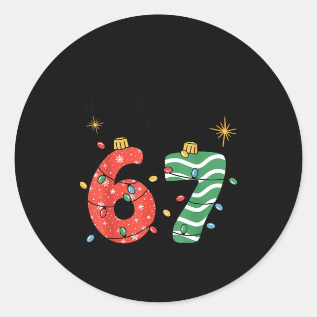The Year I Barely Survived Christmas 2025 Six Seve Runder Aufkleber (Vorderseite)