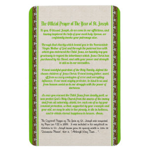 The Year of St. Joseph (M 036) - Gebet 1 Magnet
