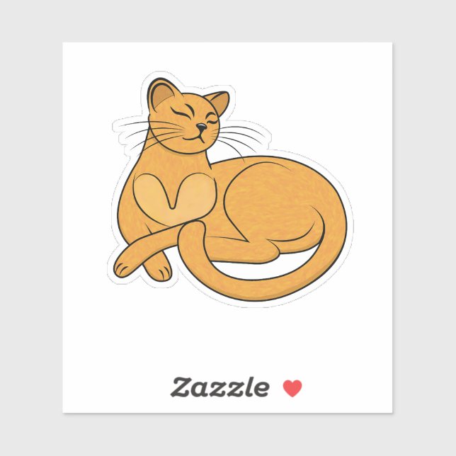 The Yellow Cat Aufkleber (Blatt)